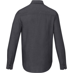Elevate Cuprite long sleeve men's  organic shirt, Solid black (shirt)