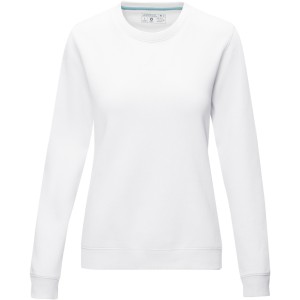 Elevate Jasper women's GOTS organic GRS recycled crewneck sweater, White (Pullovers)