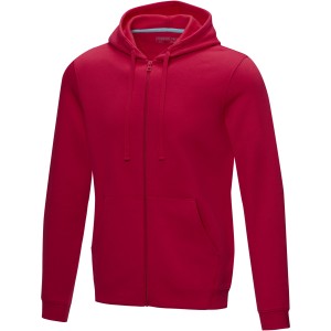 Ruby men's  organic GRS recycled full zip hoodie, Red