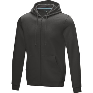 Ruby men's  organic GRS recycled full zip hoodie, Storm grey