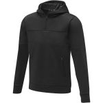 Elevate Sayan men's half zip anorak hooded sweater, Solid black (3947290)