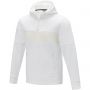 Elevate Sayan men's half zip anorak hooded sweater, White