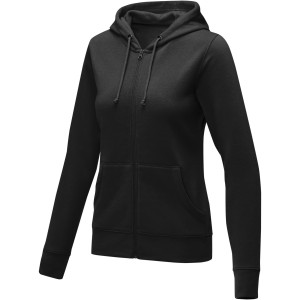 Theron women's full zip hoodie, Solid black