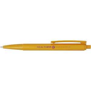 Elsa recycled plastic ballpoint pen, Yellow (Plastic pen)