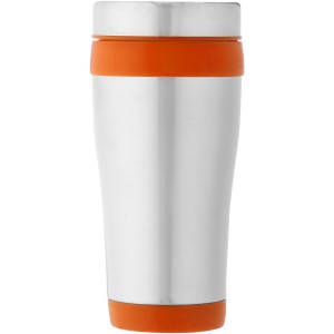 Elwood 470 ml insulated tumbler, Silver,Orange (Glasses)