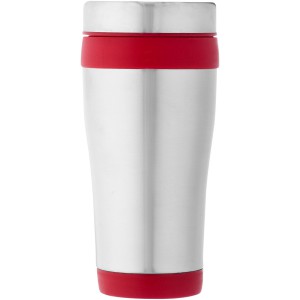 Elwood 470 ml insulated tumbler, Silver,Red (Glasses)