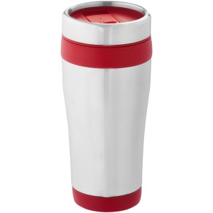 Elwood 470 ml insulated tumbler, Silver,Red (Glasses)