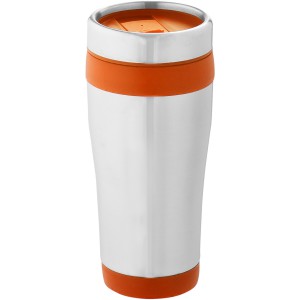 Elwood 470 ml insulated tumbler, Silver,Orange