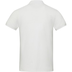 Emerald short sleeve unisex Aware(tm) recycled polo, White (Polo short, mixed fiber, synthetic)