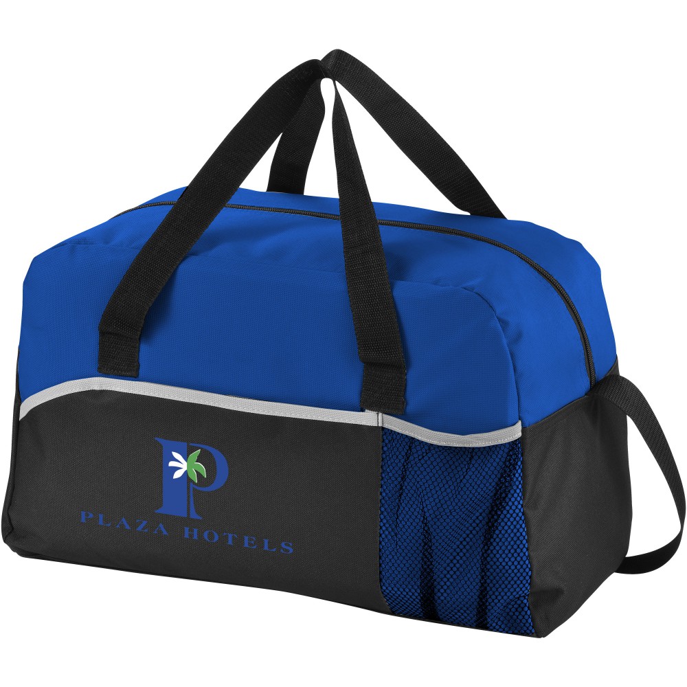 Printed Energy duffel bag, solid black,Royal blue (Travel bags)