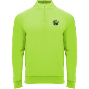 Epiro long sleeve unisex quarter zip sweatshirt, Fluor Green (Pullovers)