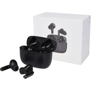 Essos 2.0 True Wireless auto pair earbuds with case, Solid black (Earphones, headphones)