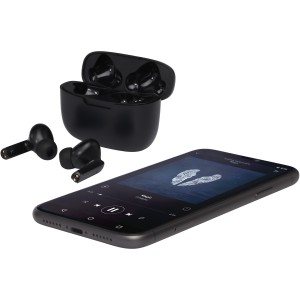 Essos 2.0 True Wireless auto pair earbuds with case, Solid black (Earphones, headphones)