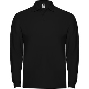 Estrella long sleeve men's polo, Black
