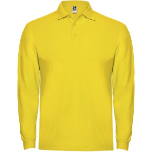 Estrella long sleeve men's polo, Yellow (Long-sleeved shirt)