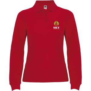 Estrella long sleeve women's polo, Red (Long-sleeved shirt)