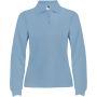 Estrella long sleeve women's polo, Sky blue