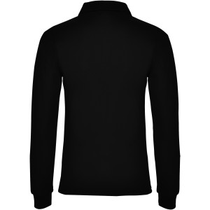 Estrella long sleeve women's polo, Solid black (Long-sleeved shirt)