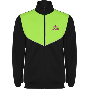 Evans kids tracksuit, Solid black, Lime (Pullovers)