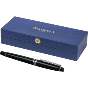 Expert rollerball pen, solid black,Silver