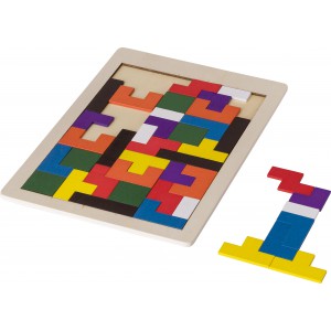 Wooden jigsaw game Skyla, brown