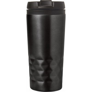 Stainless steel mug Lorraine, black