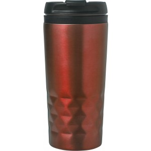 Stainless steel mug Lorraine, red