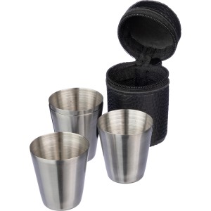 Stainless steel liquor cups Benjamin, black