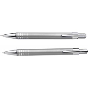 Aluminium writing set Yolanda, silver