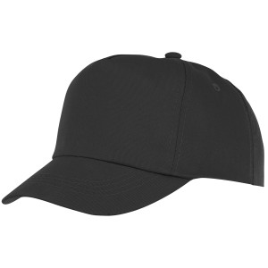 Feniks kids 5 panel cap, solid black (Hats)