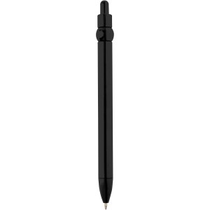 Fidget recycled plastic ballpoint pen (black ink), Solid bla (Plastic pen)