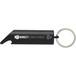 Flare RCS recycled aluminium IPX LED light and bottle opener (Keychains)