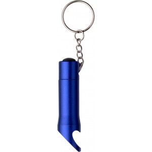 Aluminium 2-in-1 key holder Carla, cobalt blue (Keychains)