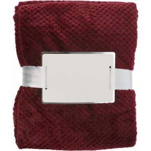 Fleece (230 gr/m2) blanket Nikolai, burgundy (Blanket)