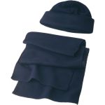 Fleece cap and scarf, blue (1745-05)