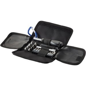 Flint 19-piece tool set, solid black,Blue (Tools)