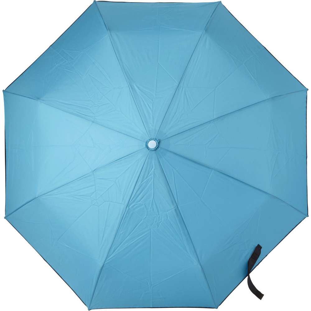 Printed Foldable automatic storm umbrella, light blue (Foldable umbrellas)
