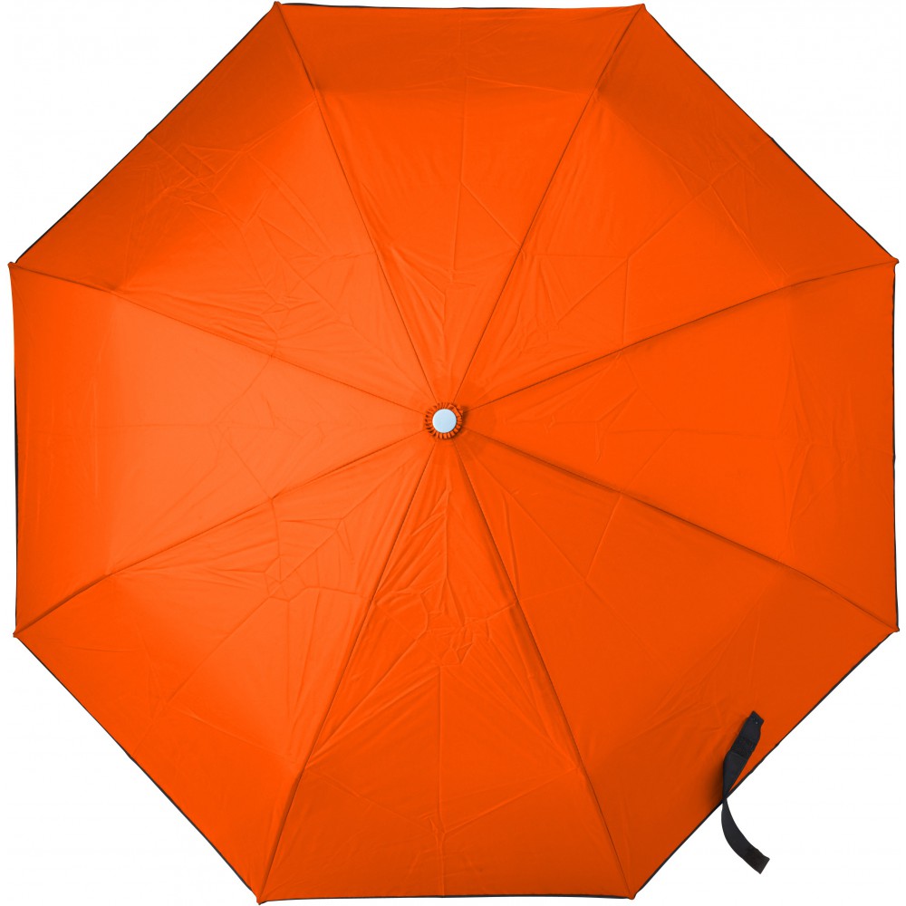 Printed Foldable automatic storm umbrella, orange (Foldable umbrellas)