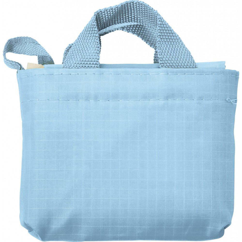 Printed Foldable carry/shopping bag, light blue (Shopping bags)