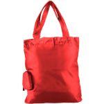 Foldable polyester (190T) carrying/shopping bag, red (6266-08)