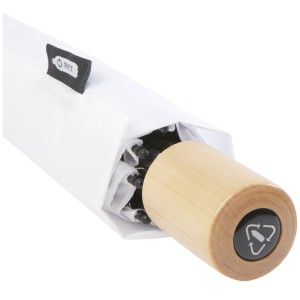 Birgit 21'' foldable windproof recycled PET umbrella, White (Foldable umbrellas)