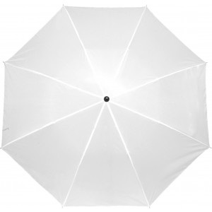 Manual foldable polyester (190T) umbrella, white (Foldable umbrellas)