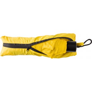 Pongee (190T) umbrella Zachary, yellow (Foldable umbrellas)