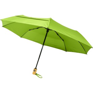 RPET folding umbrella , Lime (Foldable umbrellas)