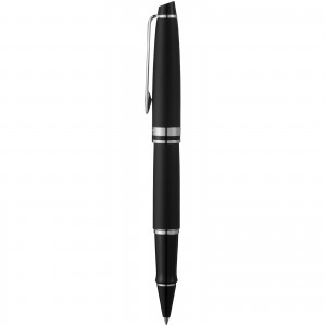 Expert rollerball pen, solid black,Silver (Fountain-pen, rollerball)