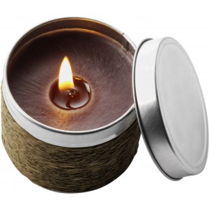 Fragranced candle in a tin, brown (Candles)