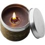 Fragranced candle in a tin, brown