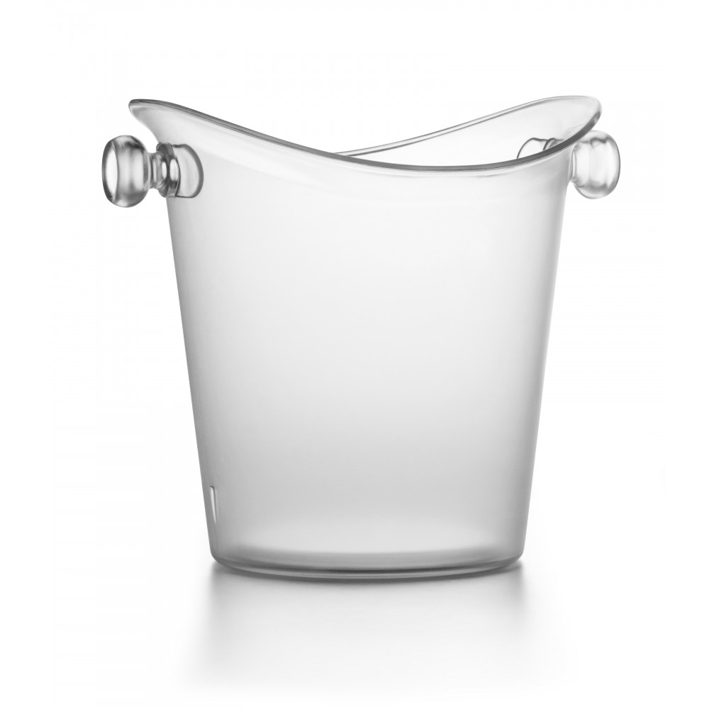 Printed Frosted plastic cooler/ice bucket., neutral (Wine, champagne
