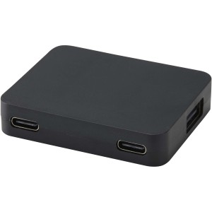 Gaia 4-port USB hub with USB-A and Type-C output and dual in