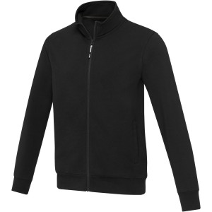 Galena unisex Aware(tm) recycled full zip sweater, Solid black (Pullovers)